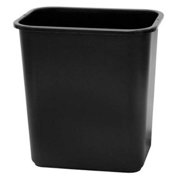 Black Square Trash Can